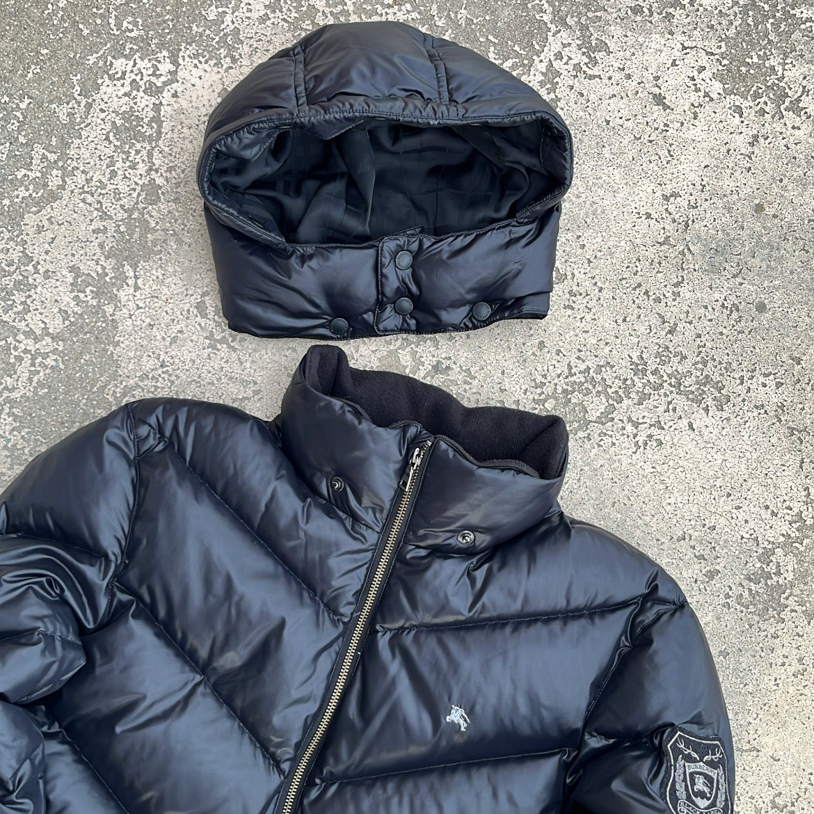 Burberry Black Label Glossy Black Jacket - L - 10th Years Anniversary