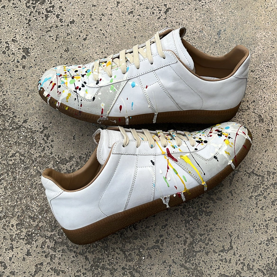 Maison Margiela GAT Paint Splatter White - EU42.5 / US9 / UK8