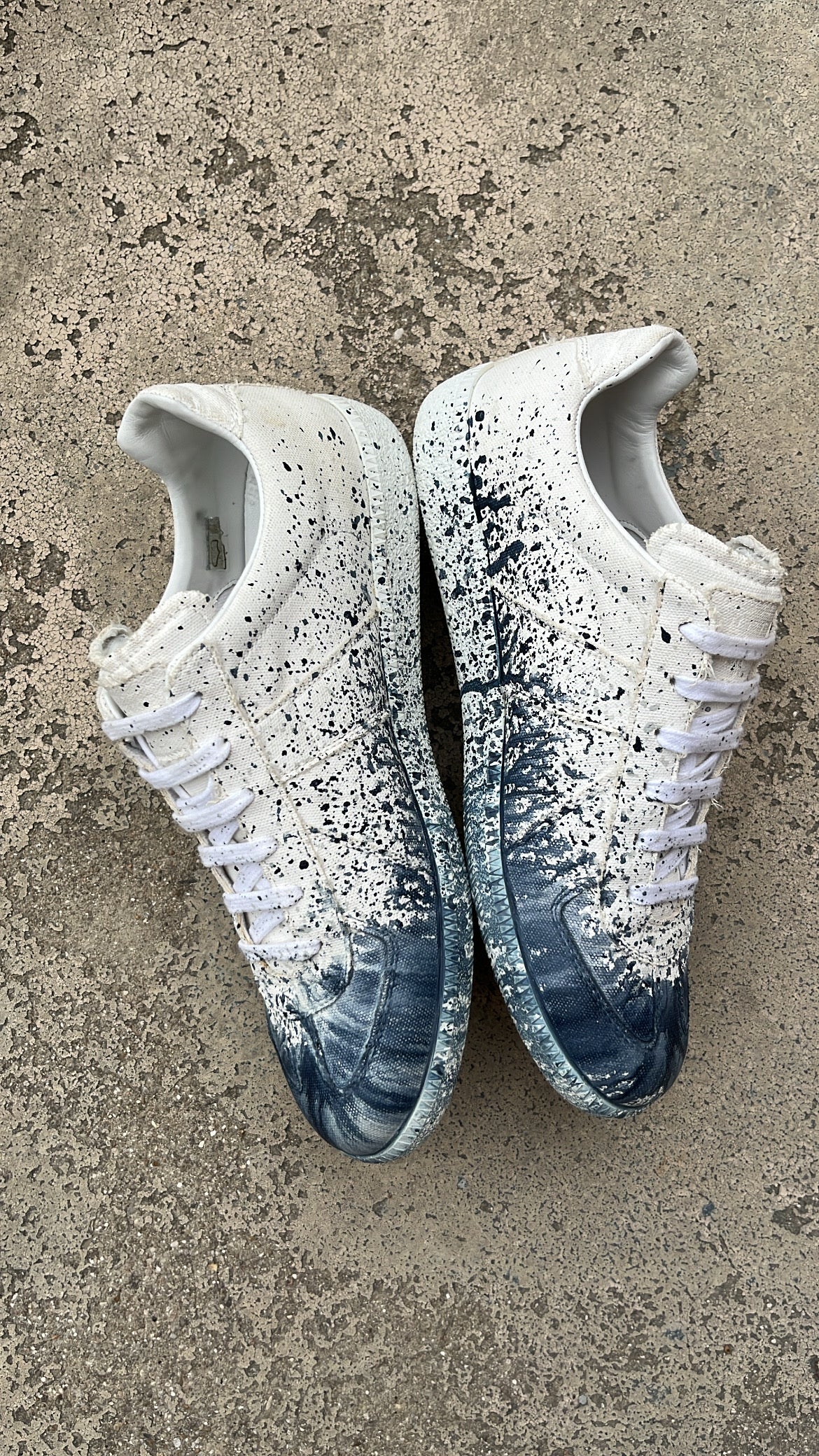 Maison Margiela GAT Paint Splatter Oil Blue - EU42 / US8.5 / UK7.5