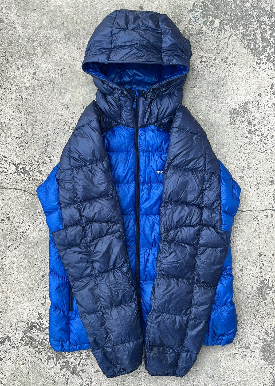 Montbell Alpine Light Down Puffer Blue Shiny - S