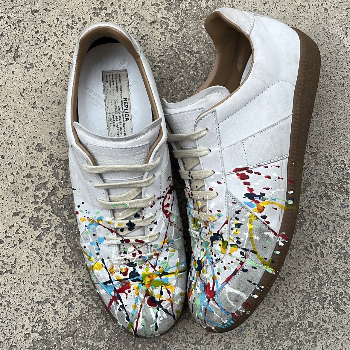 Maison Margiela GAT Paint Splatter White - EU42.5 / US9 / UK8