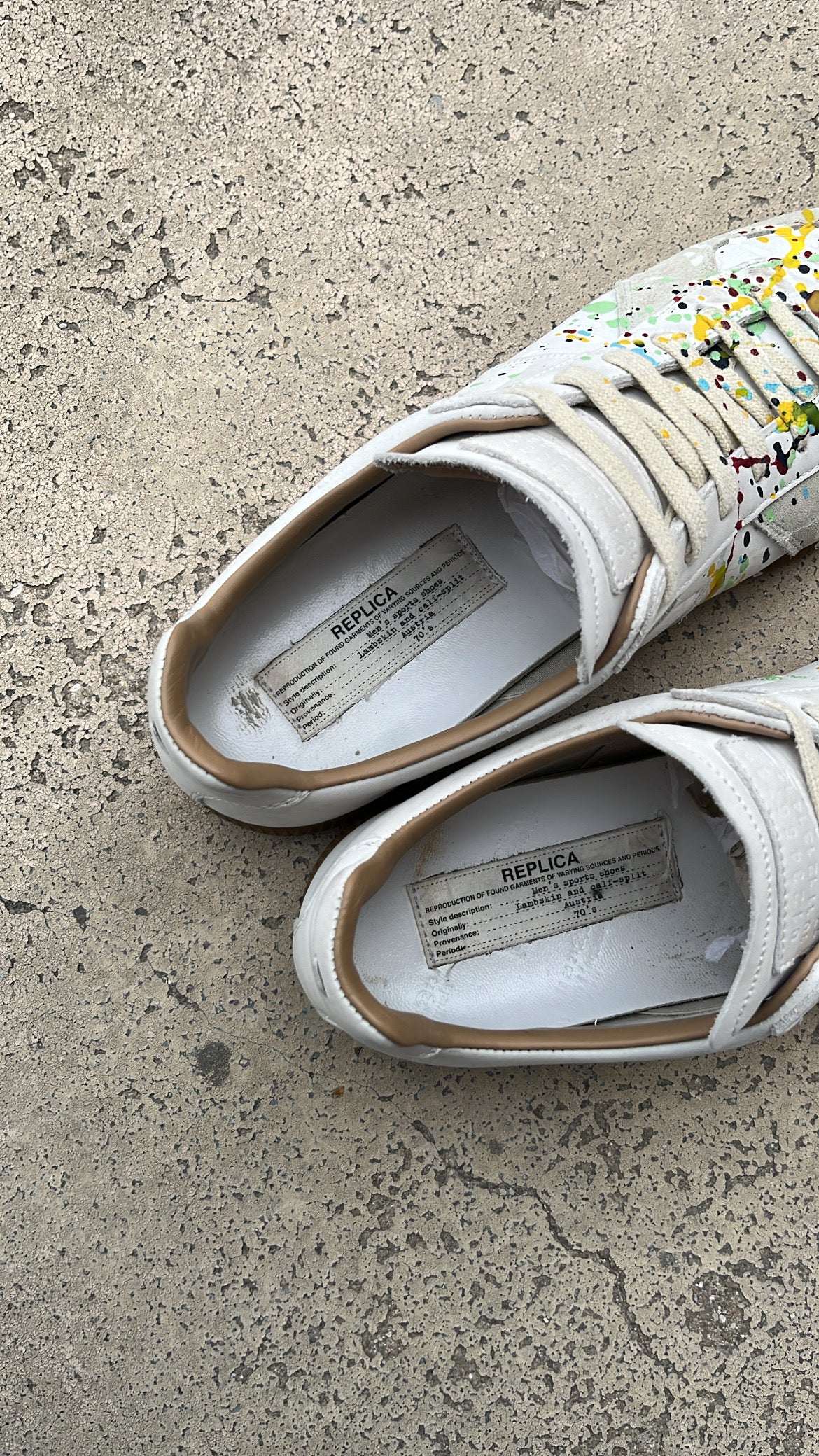 Maison Margiela GAT Paint Splatter White - EU42 / US8.5 / UK7.5