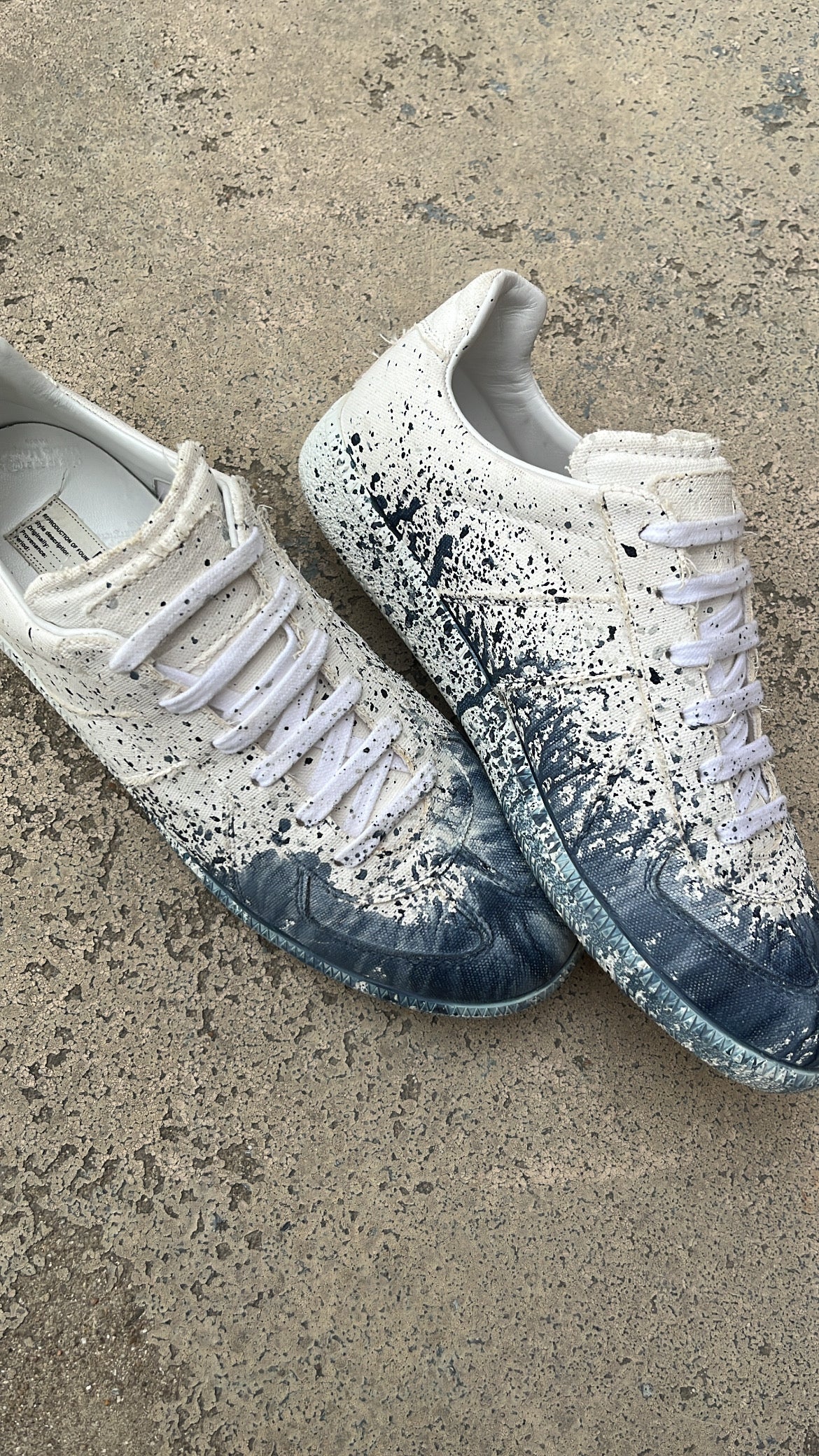 Maison Margiela GAT Paint Splatter Oil Blue - EU42 / US8.5 / UK7.5