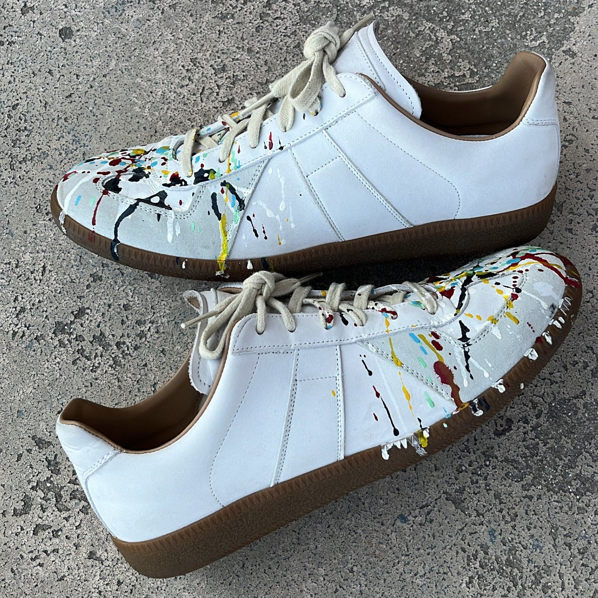 Maison Margiela GAT Paint Splatter White - EU42 / US8.5 / UK7.5