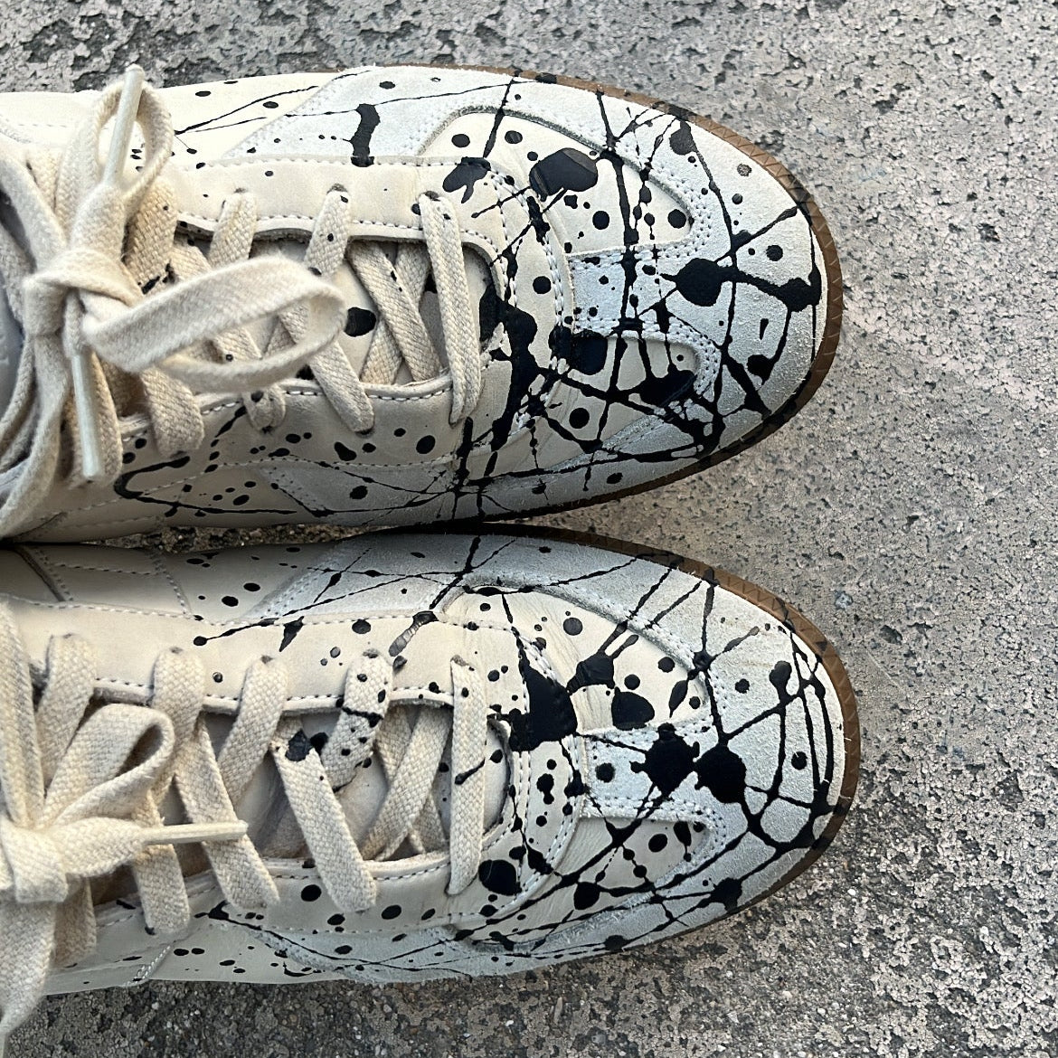 Maison Margiela GAT Paint Splatter Beige - EU42 / US8.5 / UK7.5