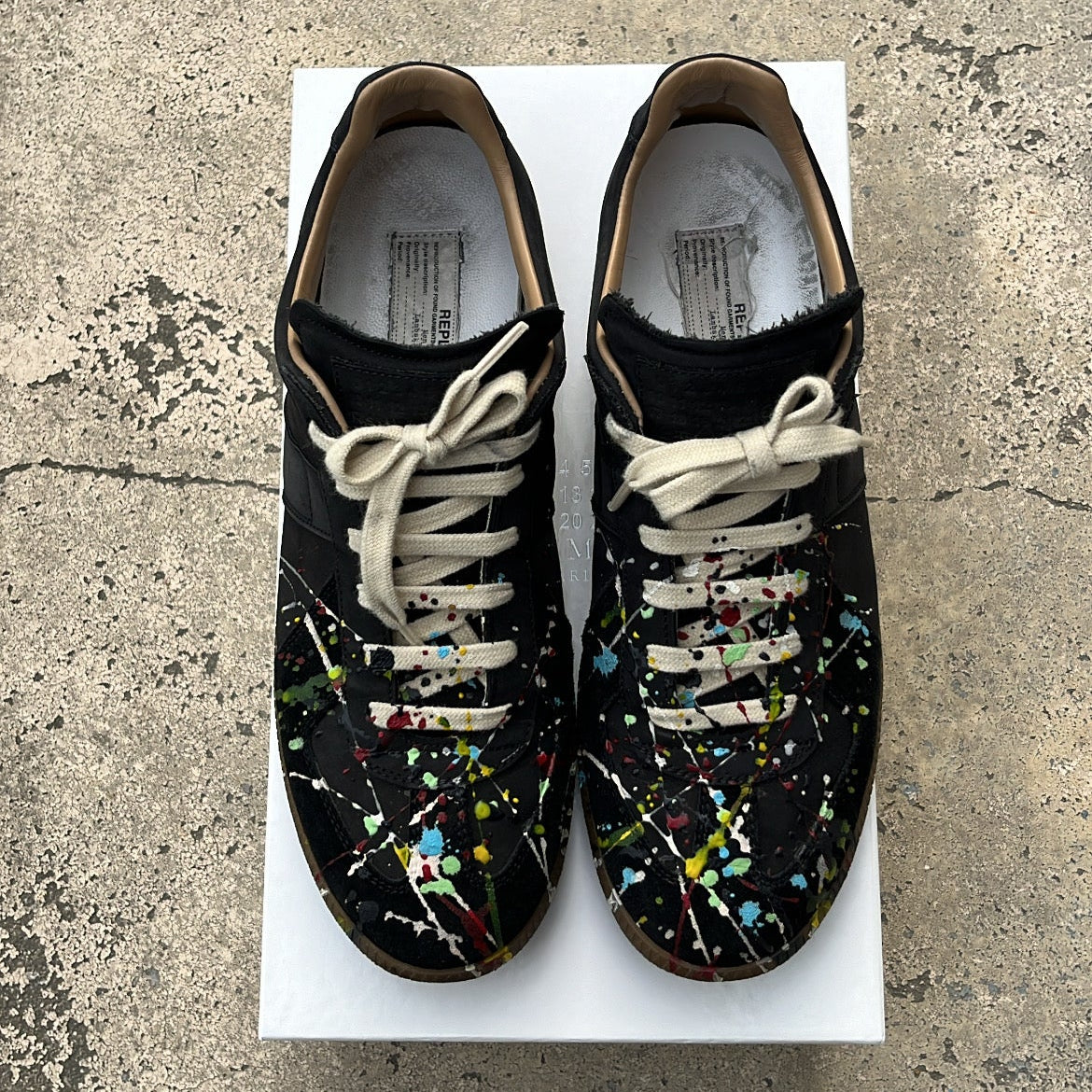 Maison Margiela GAT Paint Splatter Black - EU42.5 / US9 / UK8