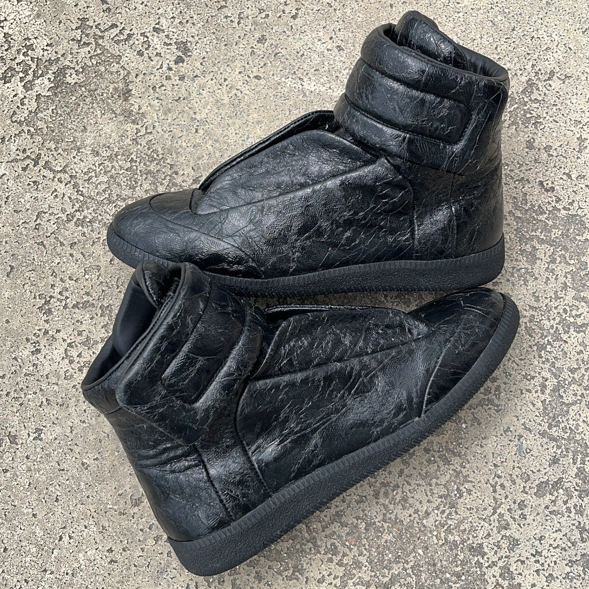 Maison Margiela Blistered Black Leather - EU40 / US7 / UK6