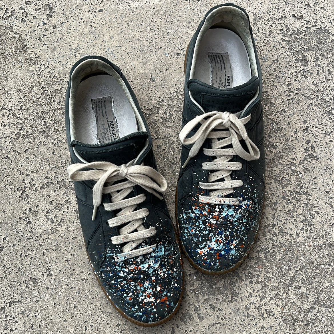 Maison Margiela GAT Paint Splatter Black - EU41 / US8 / UK7