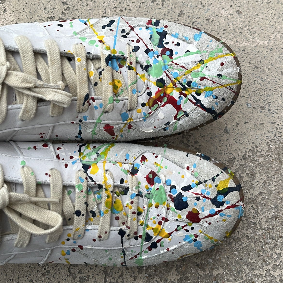 Maison Margiela GAT Paint Splatter White - EU44 / US10 / UK9