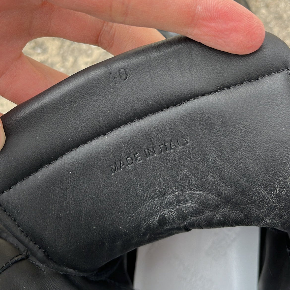 Maison Margiela Blistered Black Leather - EU40 / US7 / UK6