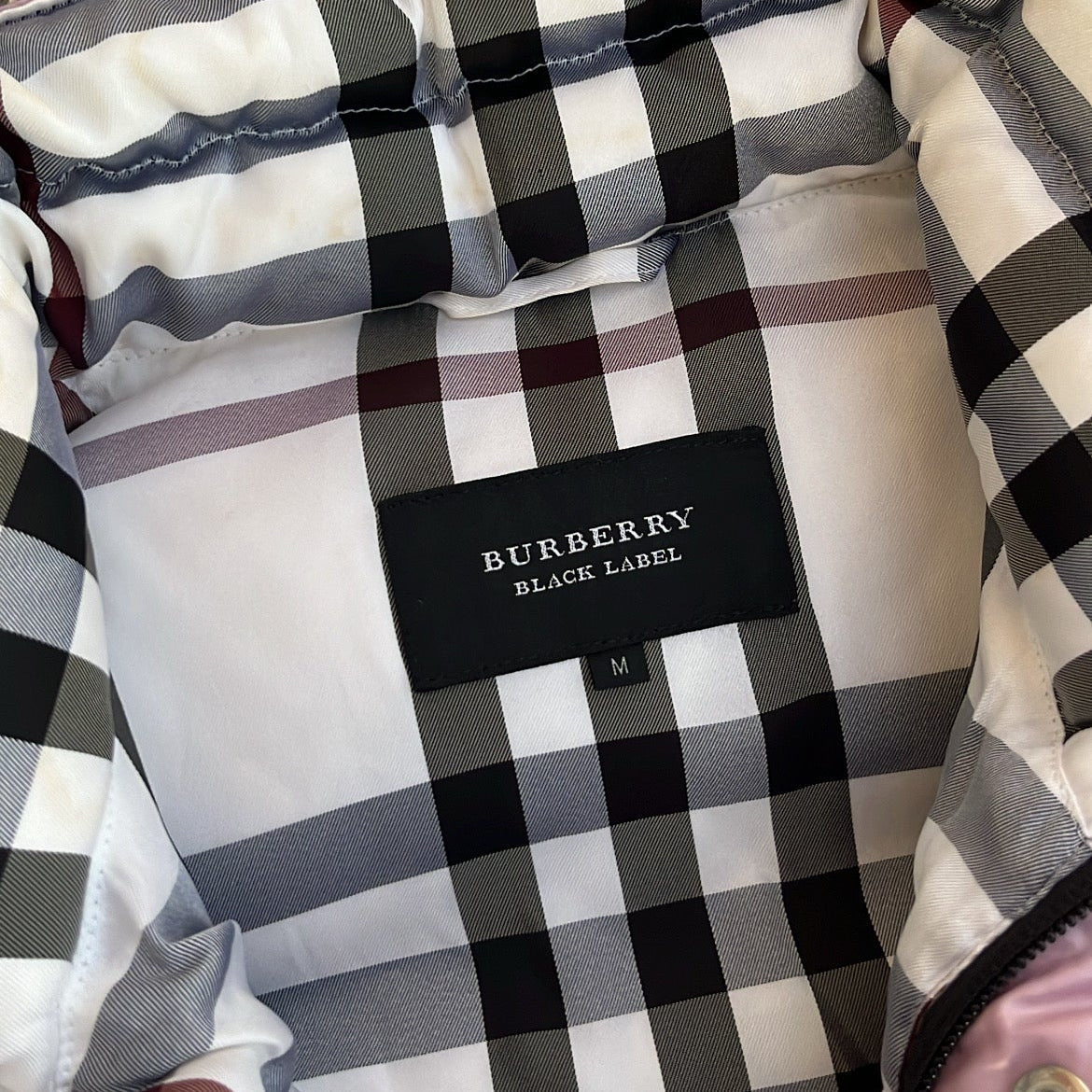 Burberry Black Label Glossy Pink Jacket - M - Real Silver Fox Fur