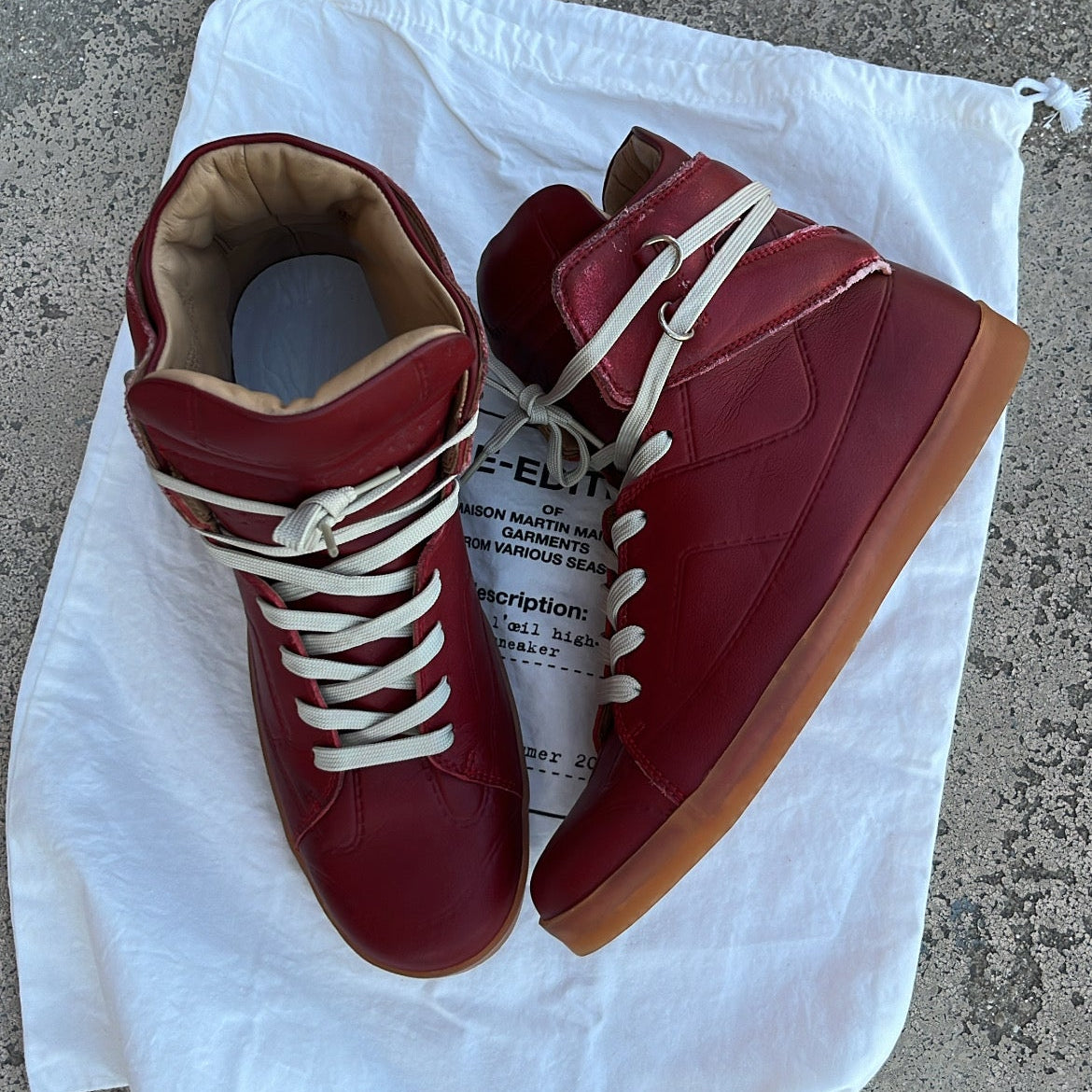 Maison Margiela x H&M High-Top Red - EU44 / US10.5 / UK9.5