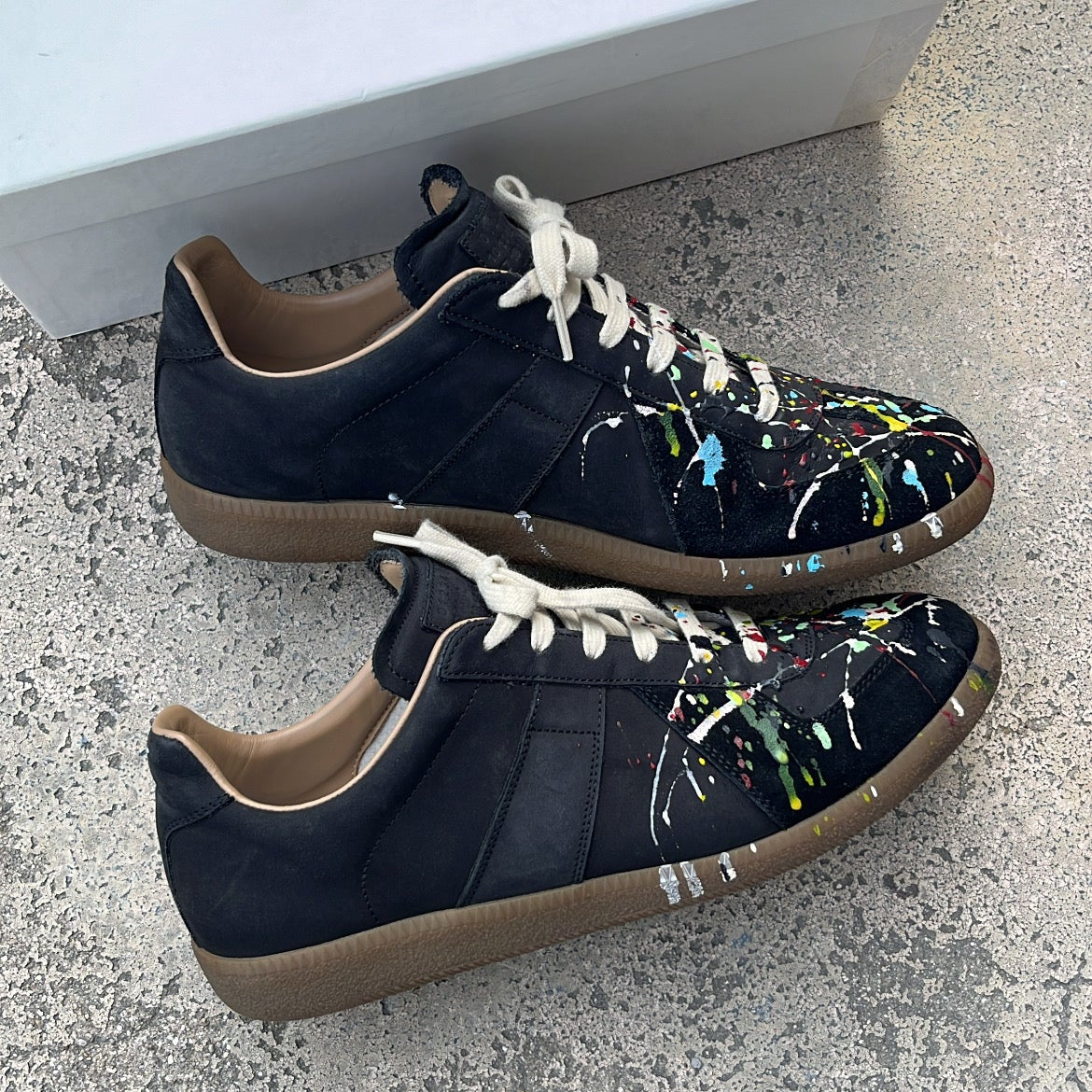 Maison Margiela GAT Paint Splatter Black - EU42.5 / US9 / UK8