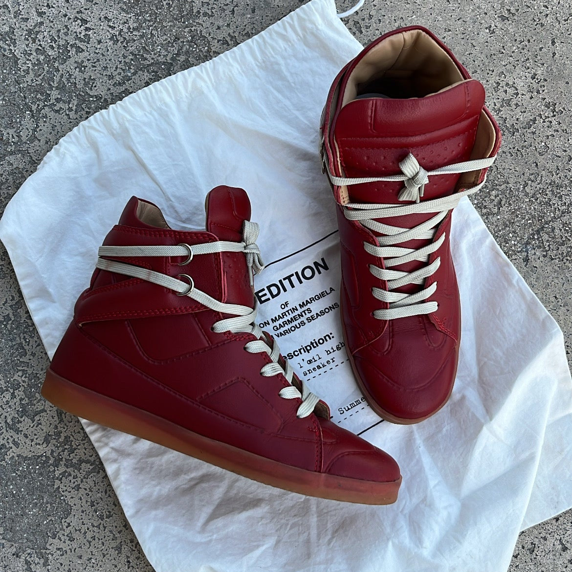 Maison Margiela x H&M High-Top Red - EU41 / US8 / UK7