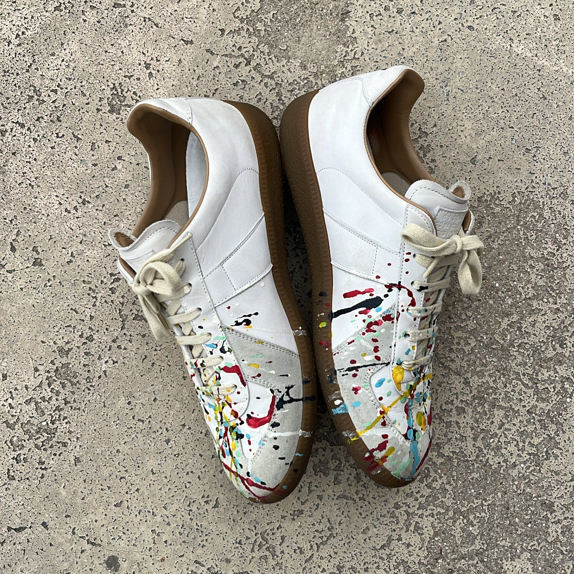 Maison Margiela GAT Paint Splatter White - EU43 / US9.5 / UK8.5