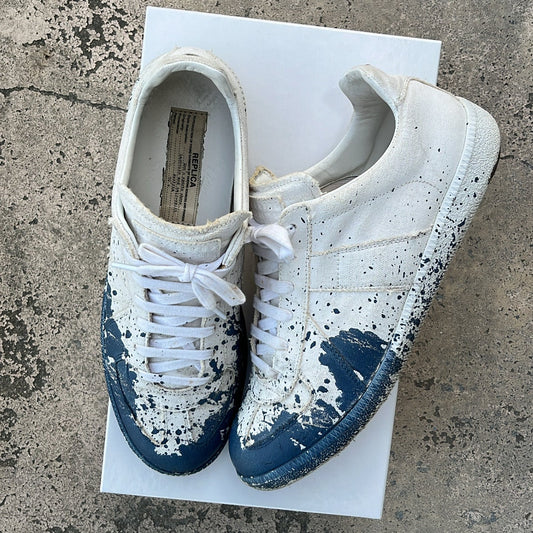 Maison Margiela GAT Paint Splatter Oil Blue - EU42 / US8.5 / UK7.5
