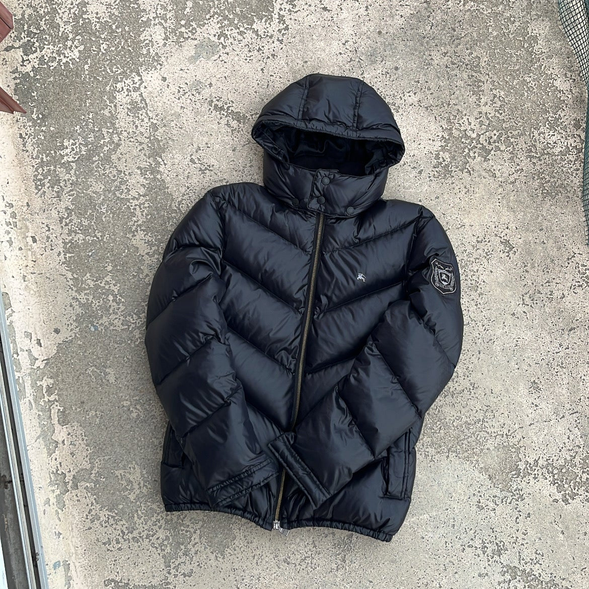 Burberry Black Label Glossy Black Jacket - L - 10th Years Anniversary