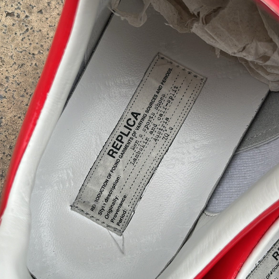 Maison Margiela GAT Red Patent - EU42 / US8.5 / UK7.5