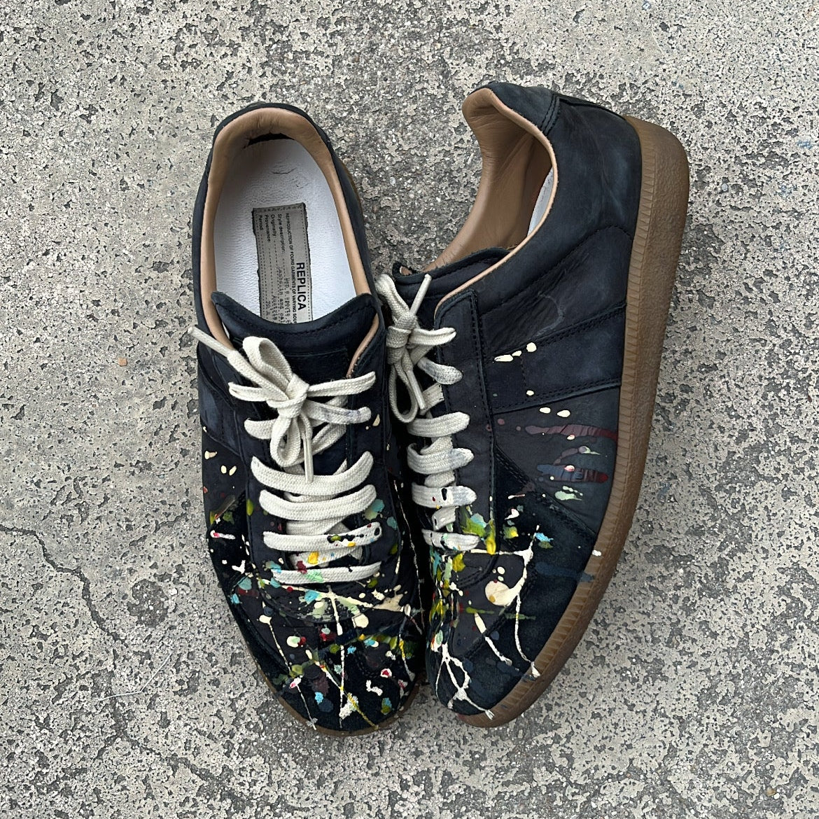 Maison Margiela GAT Paint Splatter Black - EU42 / US8.5 / UK7.5