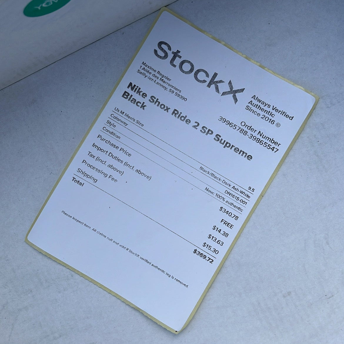 Shox Supreme Black - EU43 / US9.5 / UK8.5