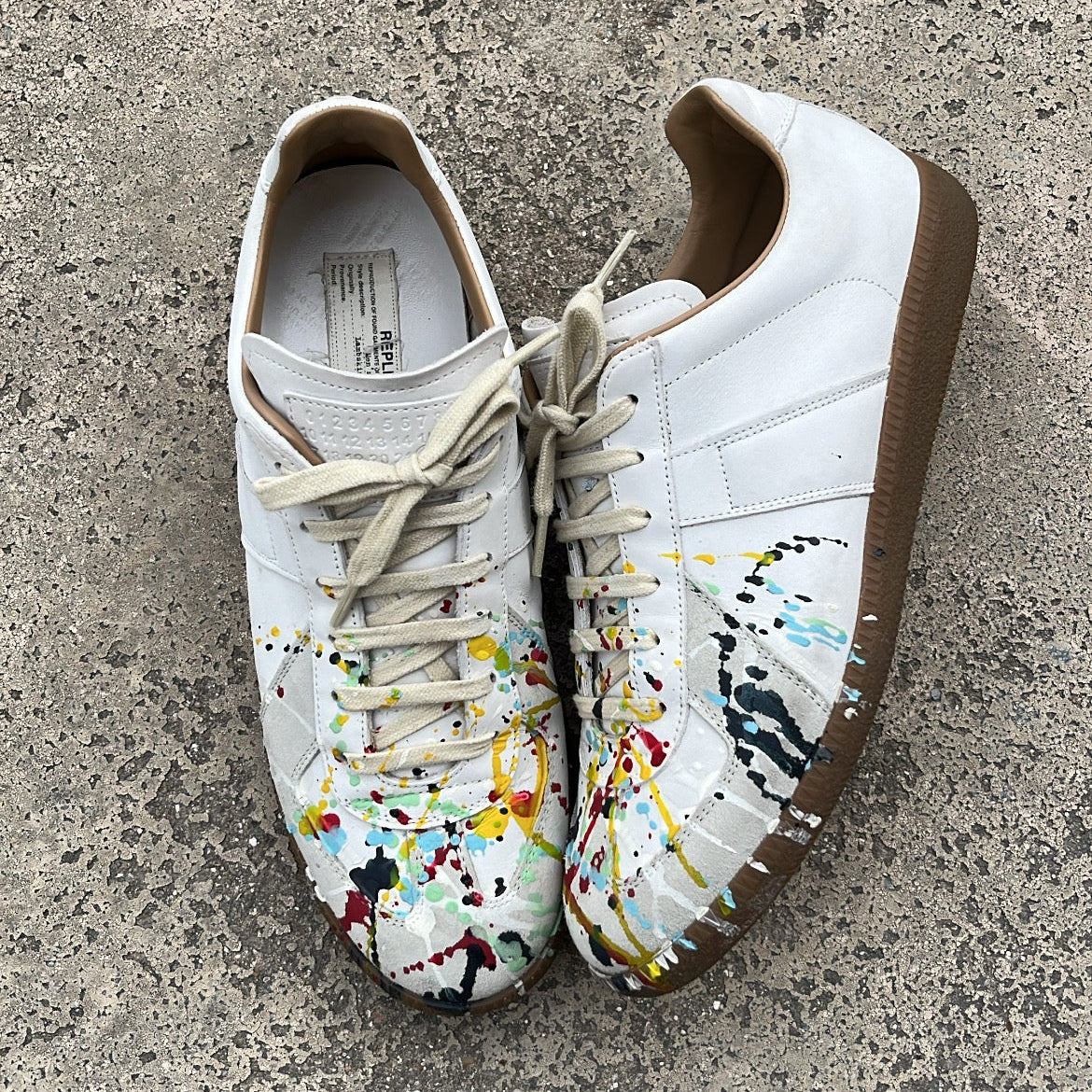 Maison Margiela GAT Paint Splatter White - EU42.5 / US9 / UK8