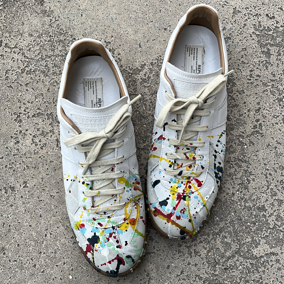 Maison Margiela GAT Paint Splatter White - EU42.5 / US9 / UK8