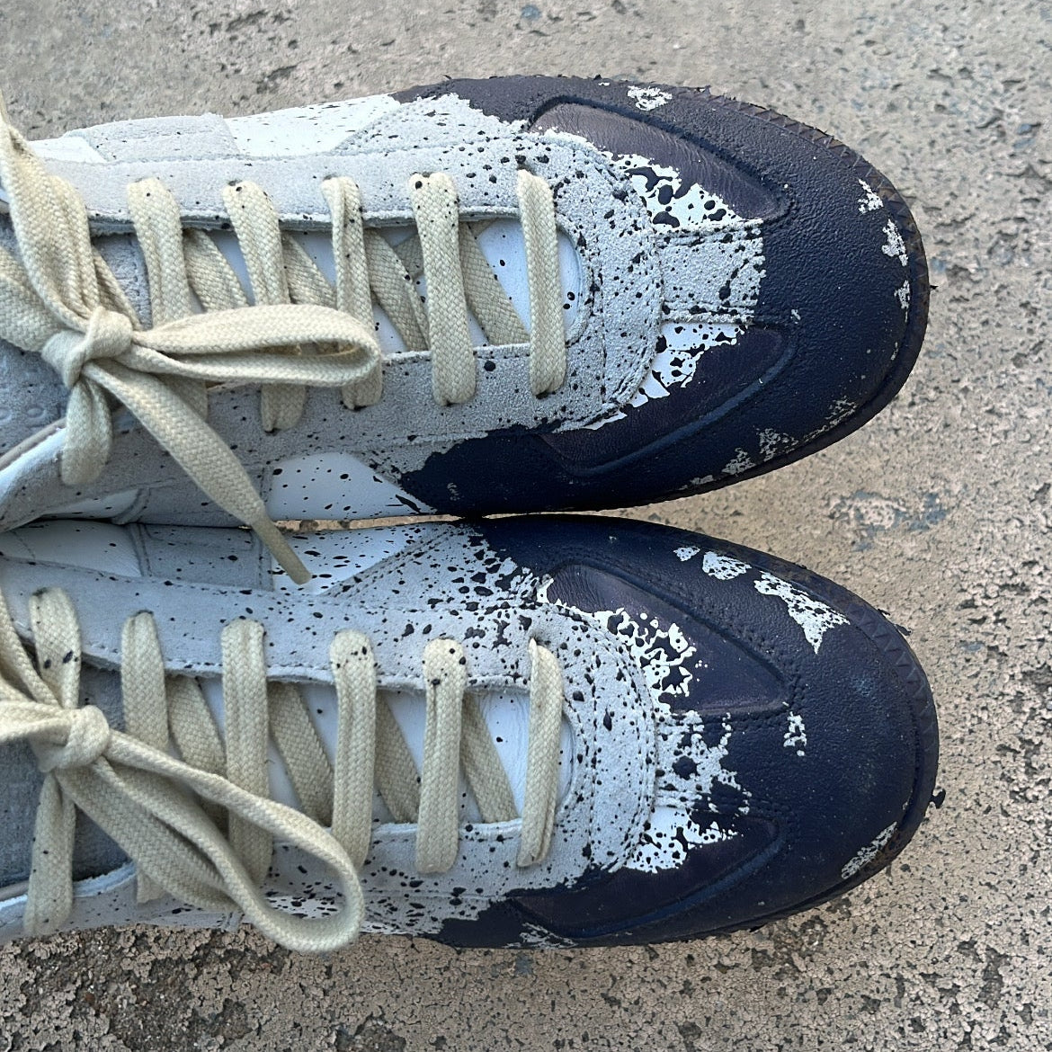 Maison Margiela GAT Paint Splatter Blue - EU41 / US8 / UK7
