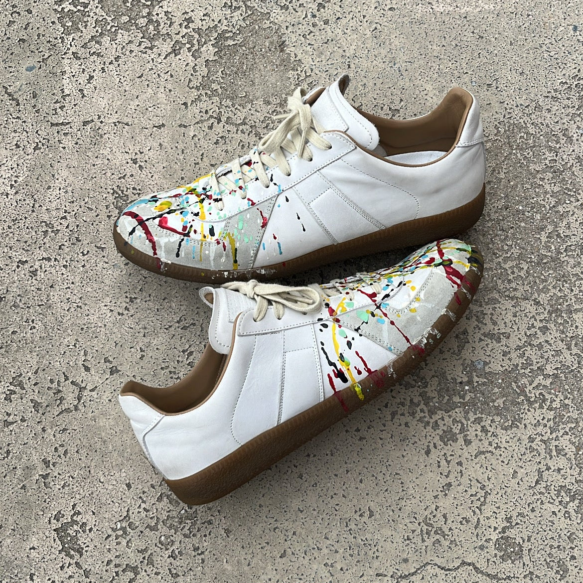 Maison Margiela GAT Paint Splatter White - EU43 / US9.5 / UK8.5