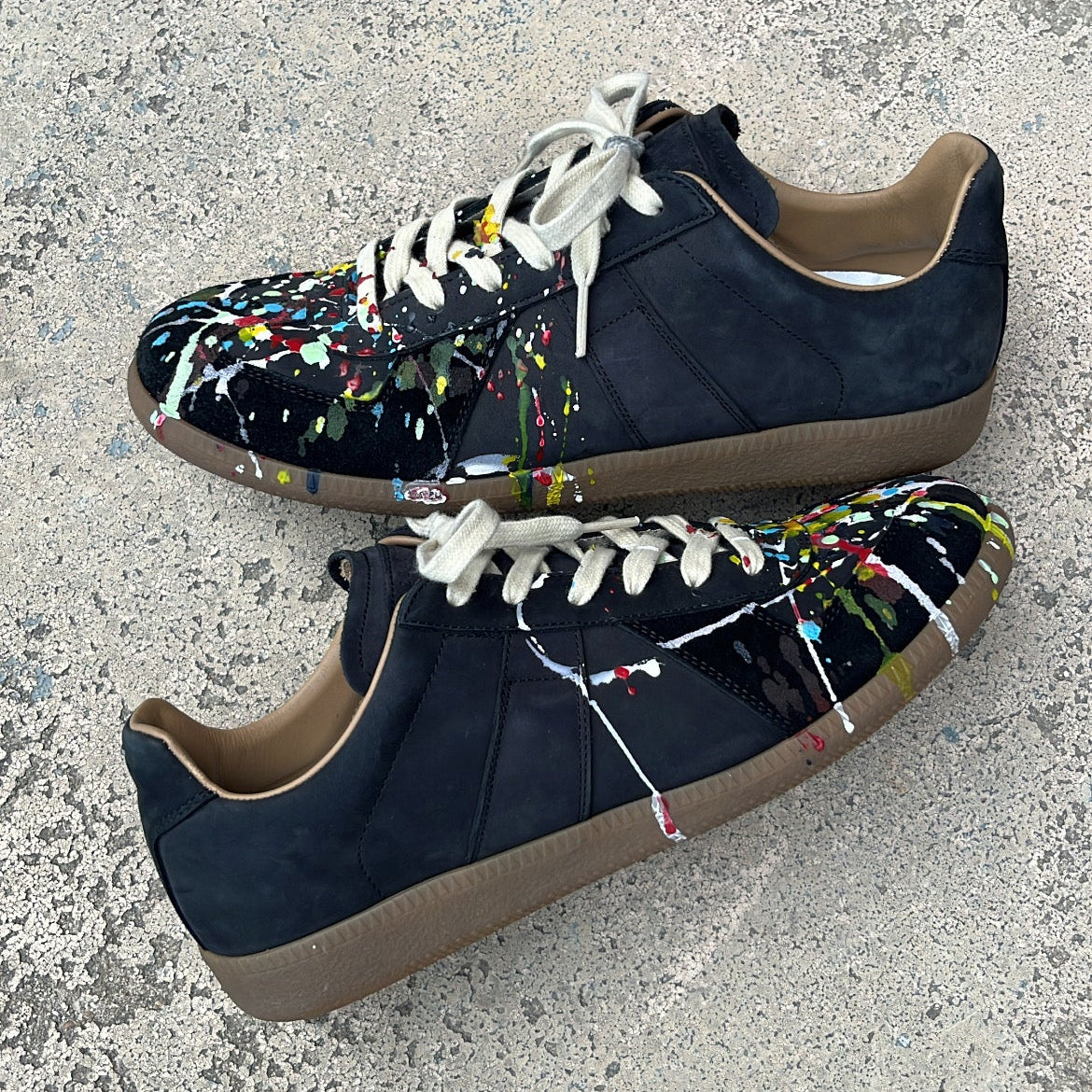 Maison Margiela GAT Paint Splatter Black - EU41 / US8 / UK7