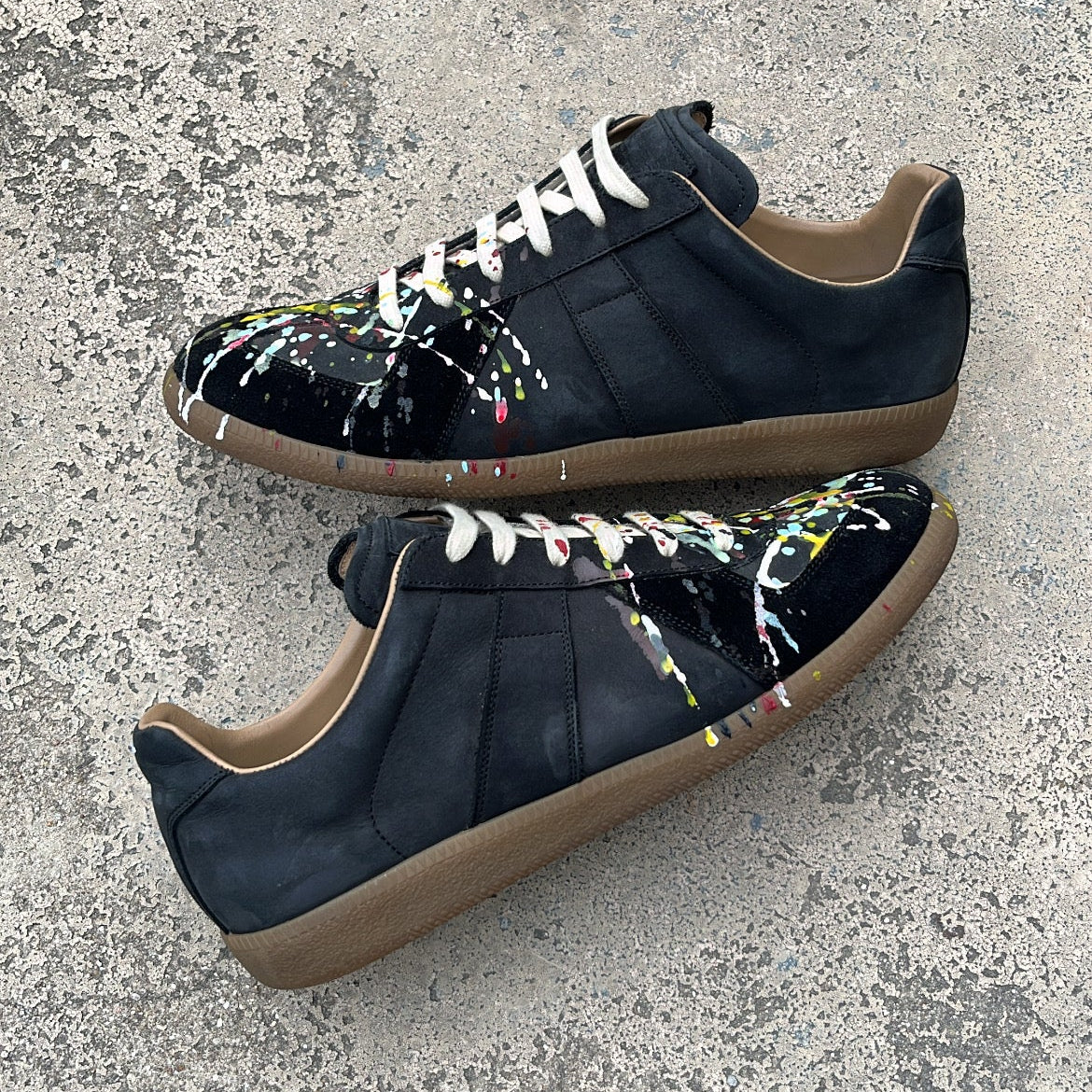 Maison Margiela GAT Paint Splatter Black - EU43.5 / US9.5 / UK8.5