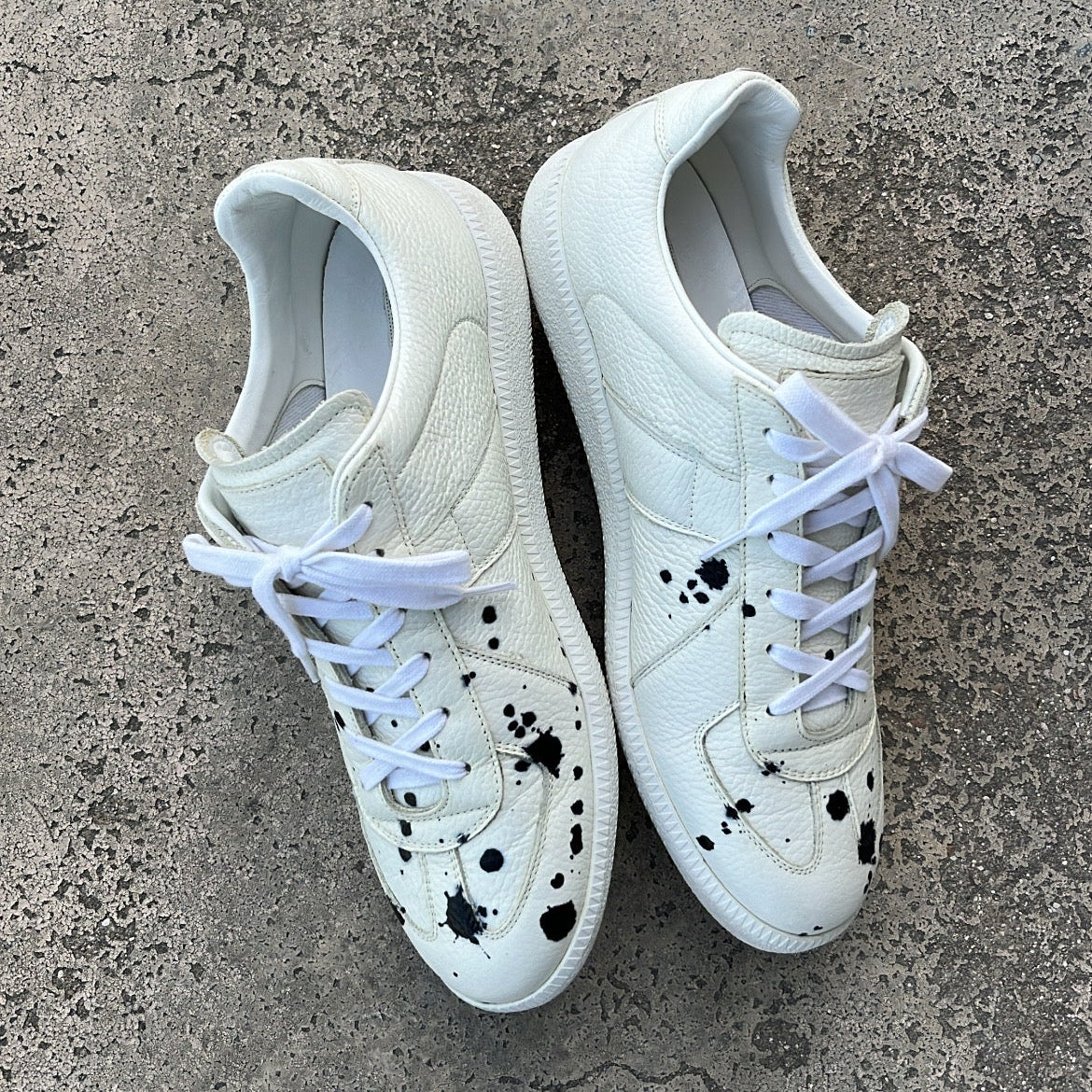 Maison Margiela GAT Paint Splatter Black & White - EU43 / US9.5 / UK8.5