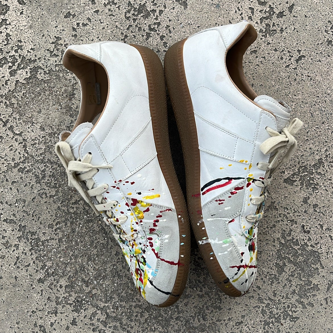 Maison Margiela GAT Paint Splatter White - EU42.5 / US9 / UK8