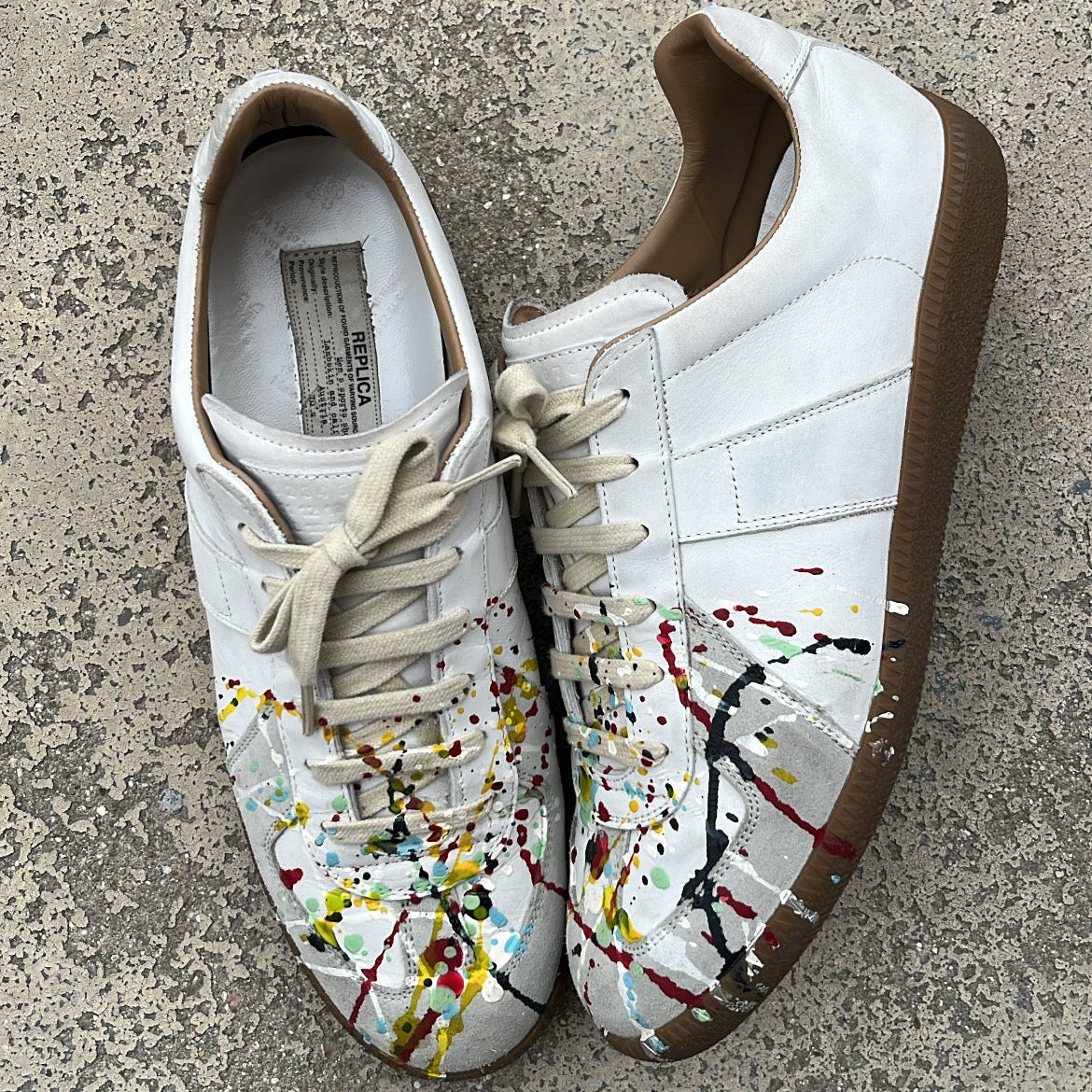 Maison Margiela GAT Paint Splatter White - EU42.5 / US9 / UK8