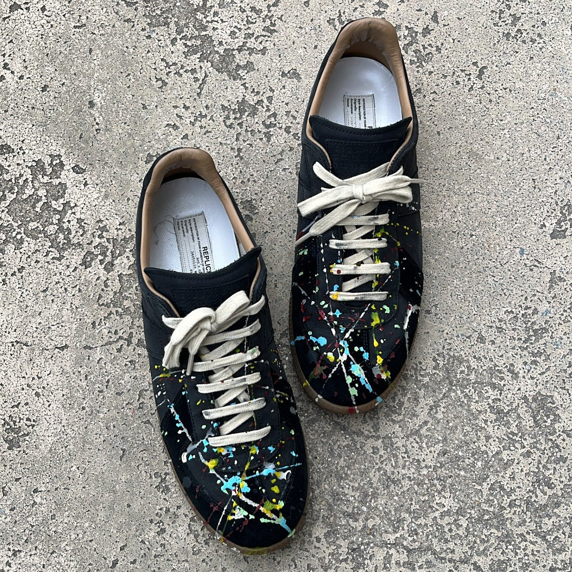 Maison Margiela GAT Paint Splatter Black - EU42.5 / US7 / UK6