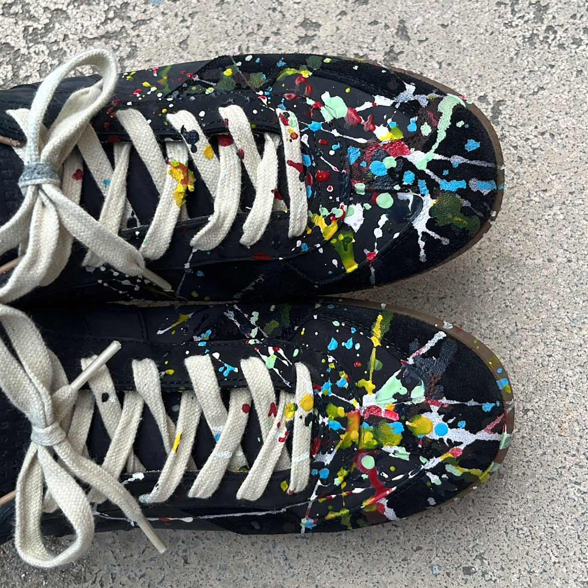 Maison Margiela GAT Paint Splatter Black - EU41 / US8 / UK7