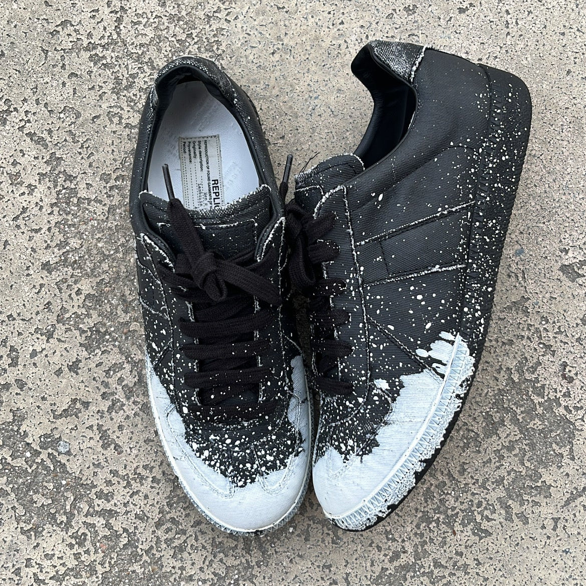 Maison Margiela GAT Paint Splatter Black - EU40 / US7 / UK6