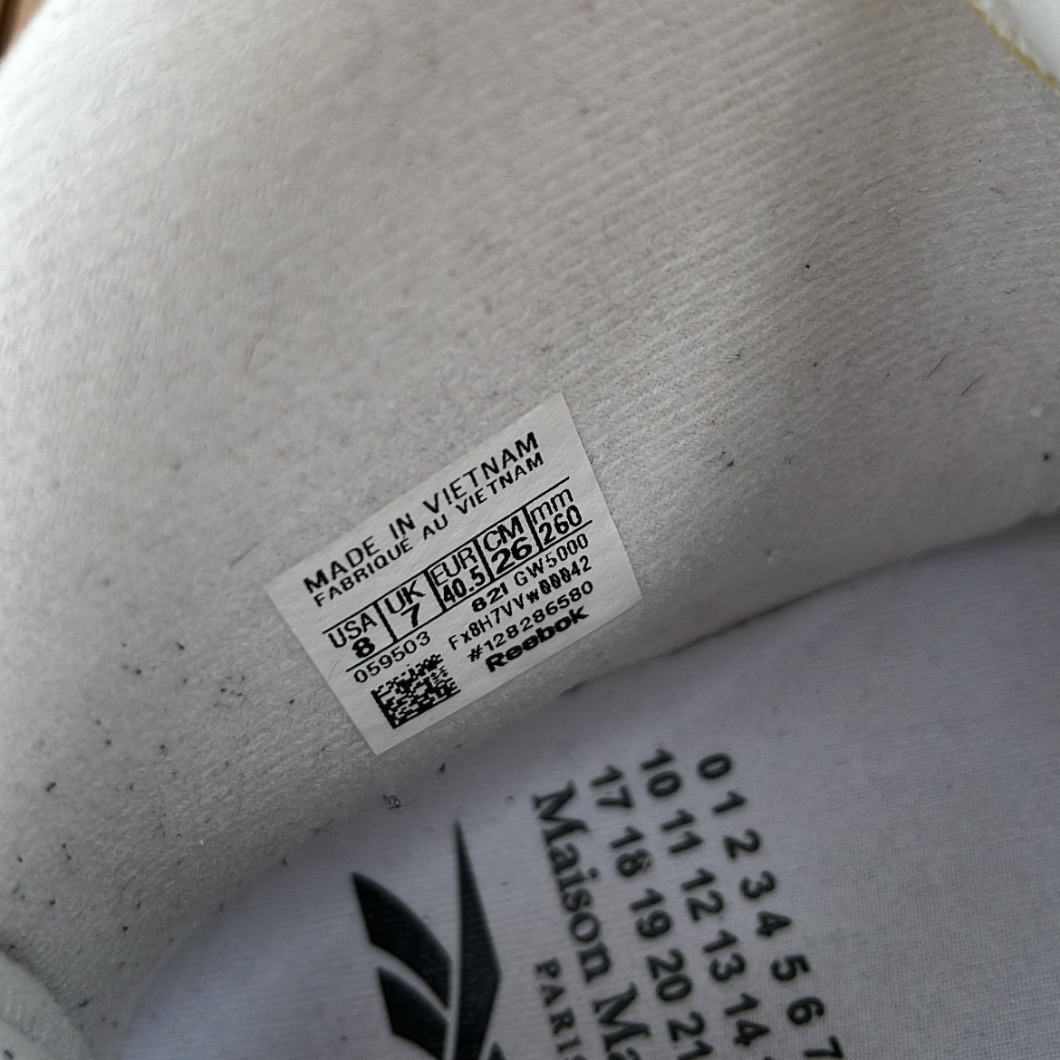 Reebok Maison Margiela White - EU41 / US8 / UK7