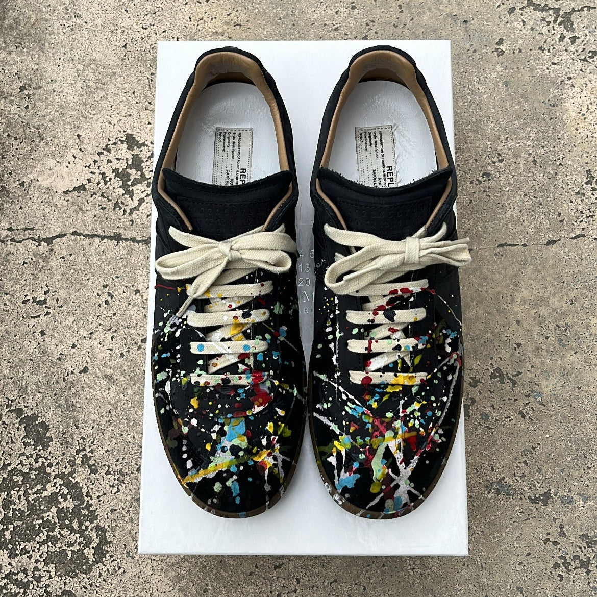Maison Margiela GAT Paint Splatter Black - EU41 / US8 / UK7