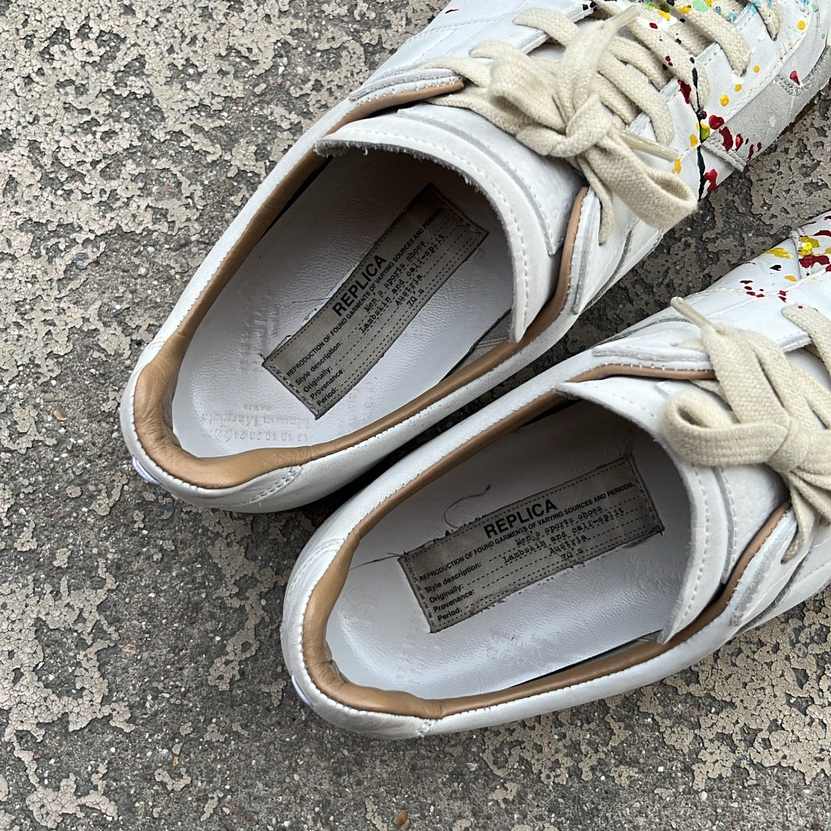 Maison Margiela GAT Paint Splatter White - EU42.5 / US9 / UK8
