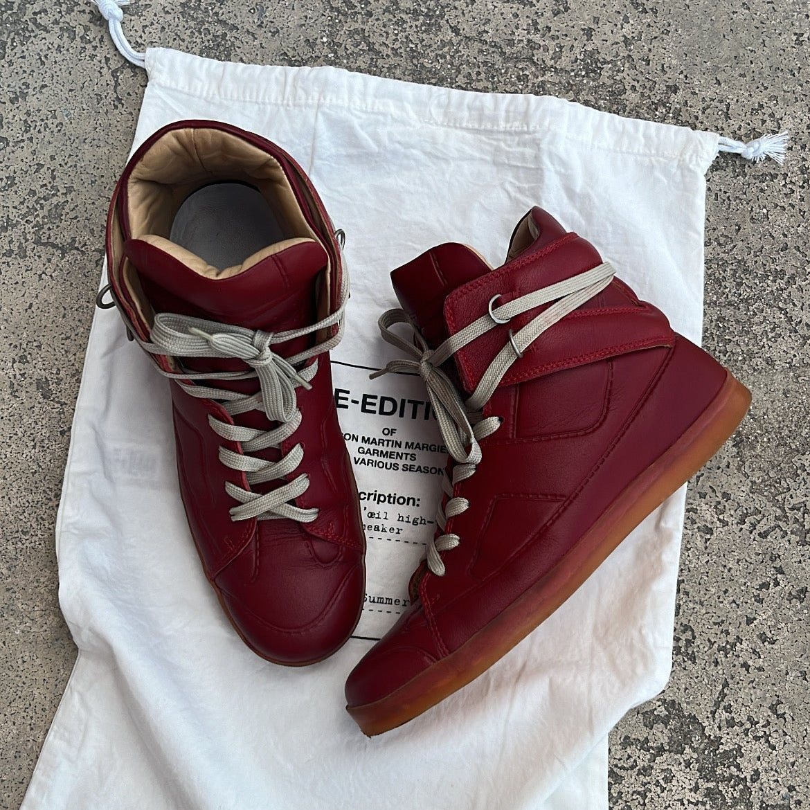 Maison Margiela x H&M High-Top Red - EU42 / US8.5 / UK7.5