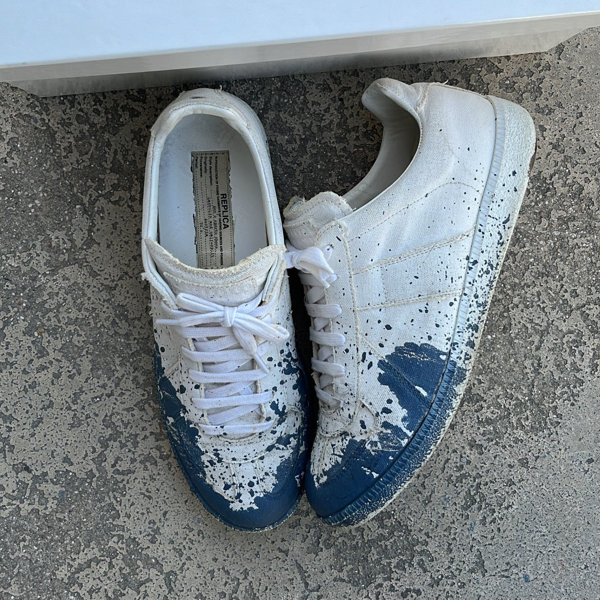Maison Margiela GAT Paint Splatter Oil Blue - EU42 / US8.5 / UK7.5