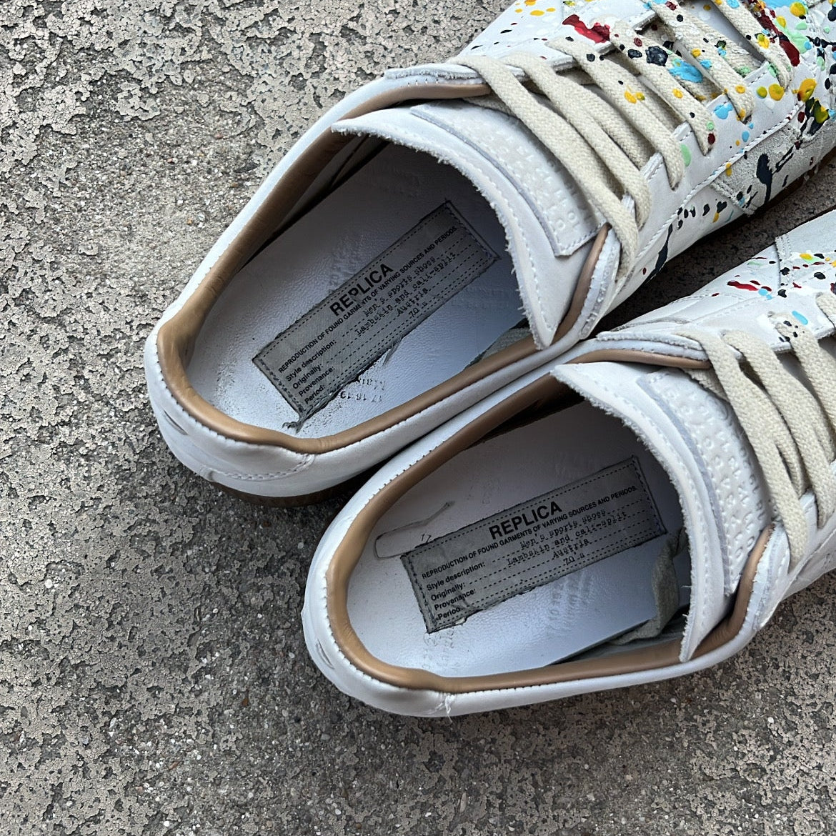 Maison Margiela GAT Paint Splatter White - EU41 / US8 / UK7