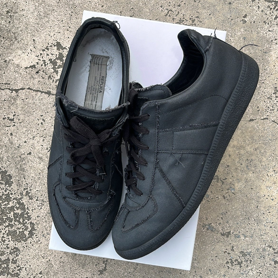 Maison Margiela GAT Distressed Canvas Black - EU45 / US11 / UK10