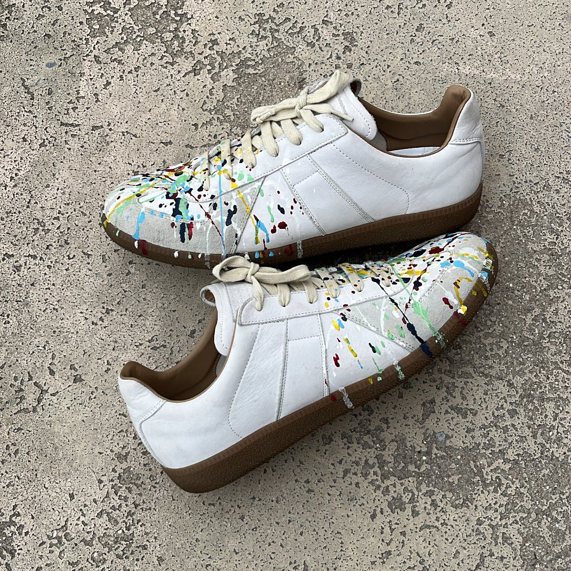 Maison Margiela GAT Paint Splatter White - EU44 / US10 / UK9