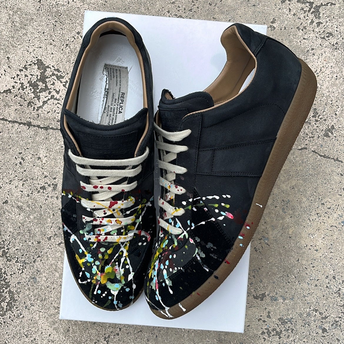 Maison Margiela GAT Paint Splatter Black - EU43.5 / US9.5 / UK8.5