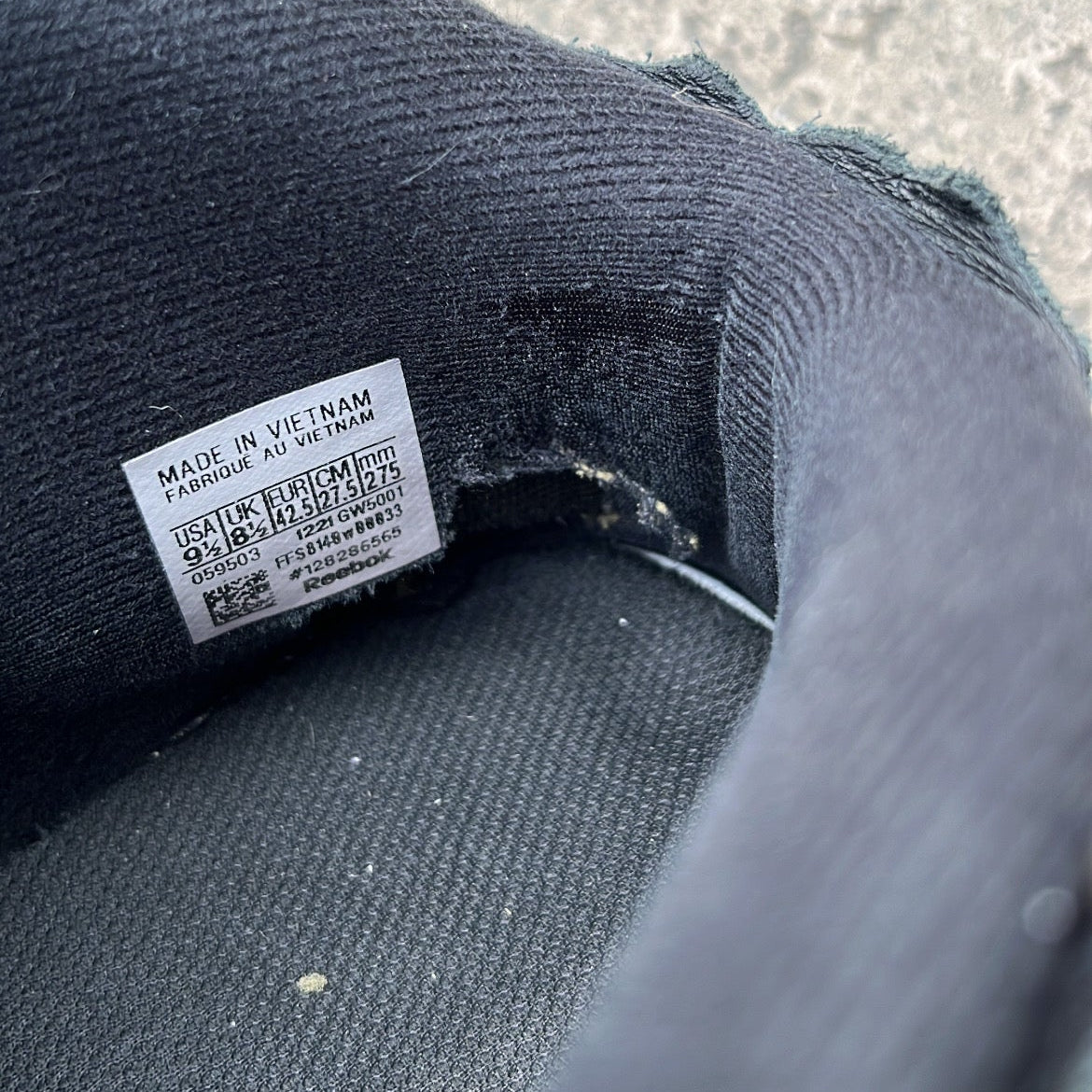 Reebok Maison Margiela Black - EU43 / US9.5 / UK8.5