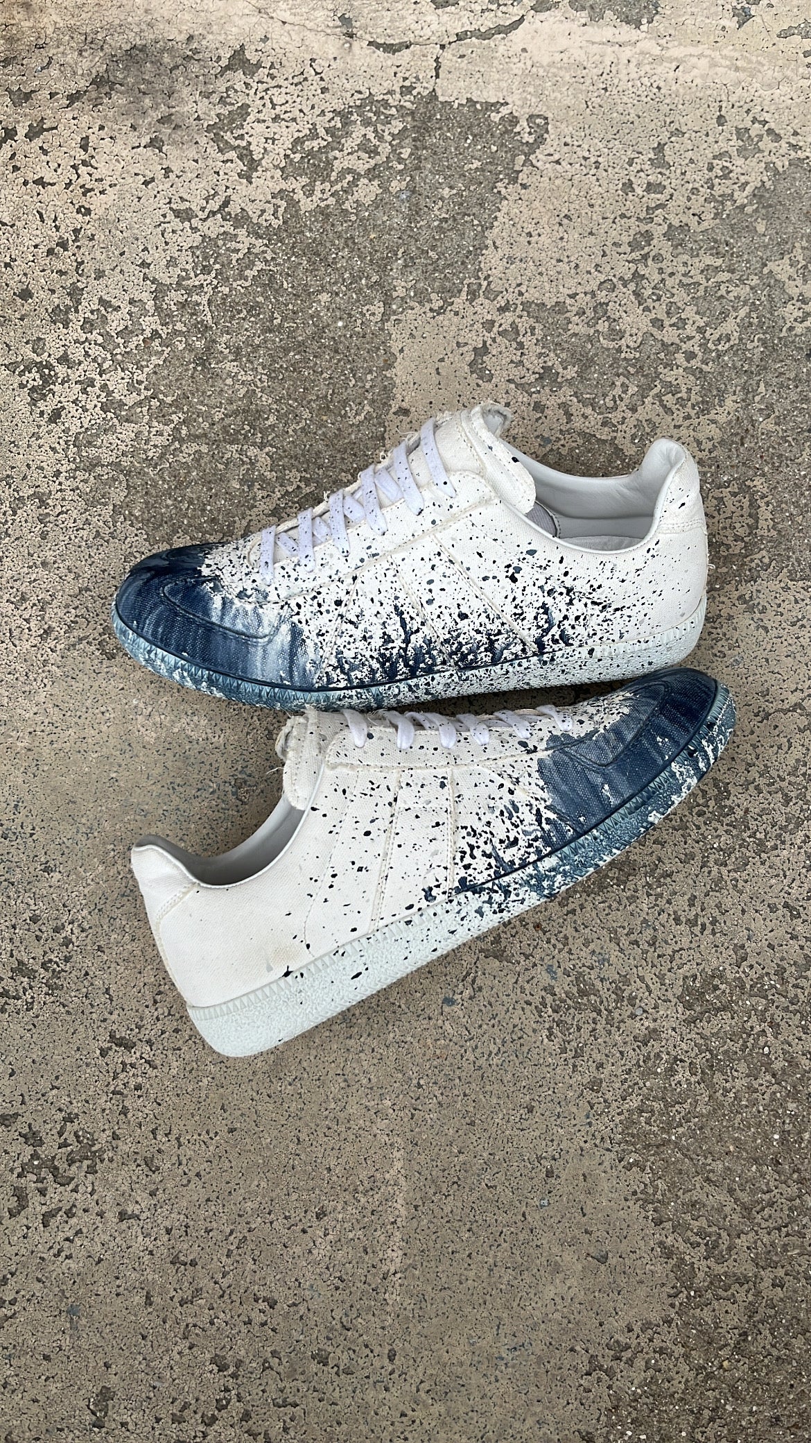 Maison Margiela GAT Paint Splatter Oil Blue - EU42 / US8.5 / UK7.5