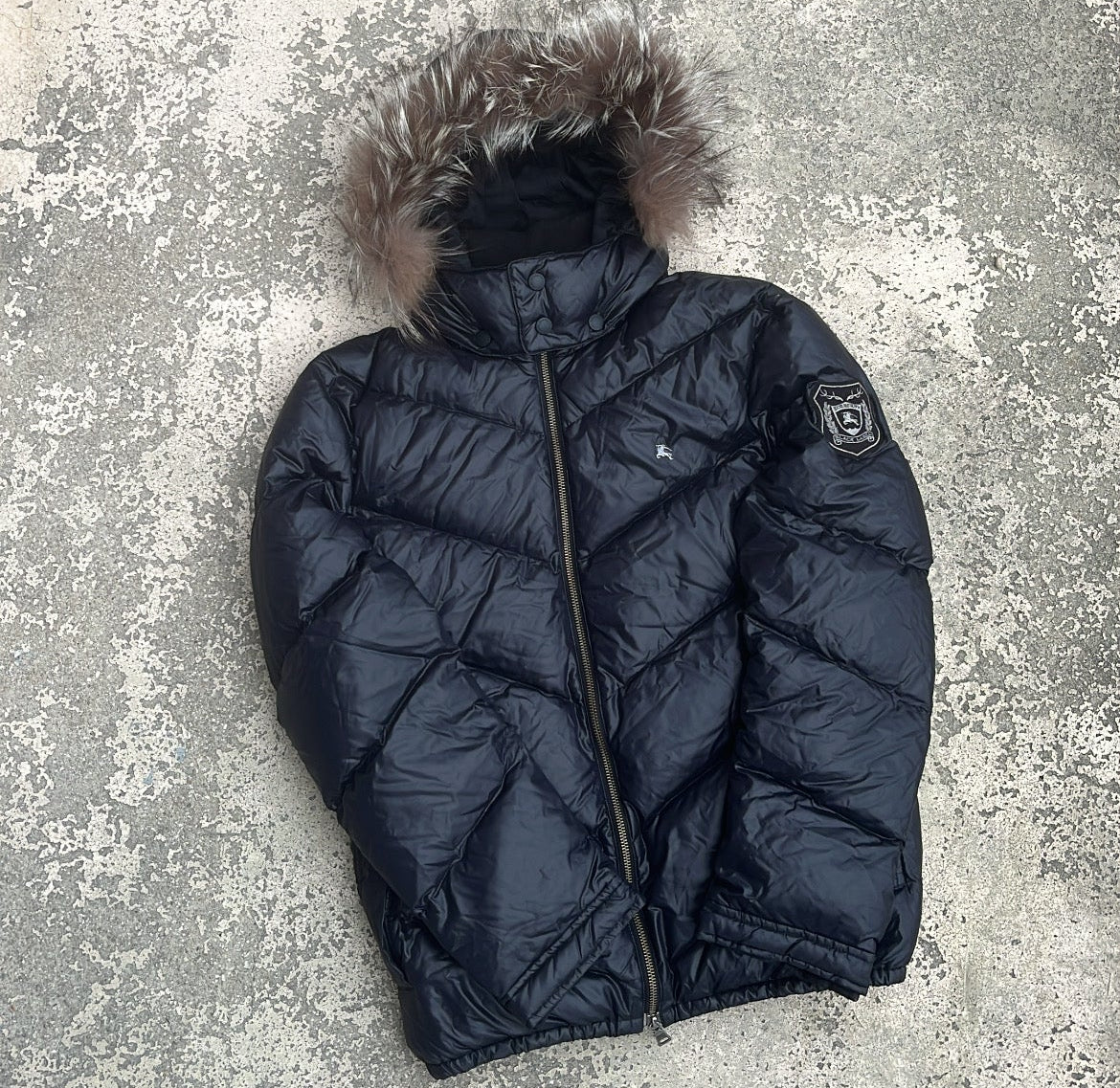 Burberry Black Label Glossy Black Jacket - M - 10th Years