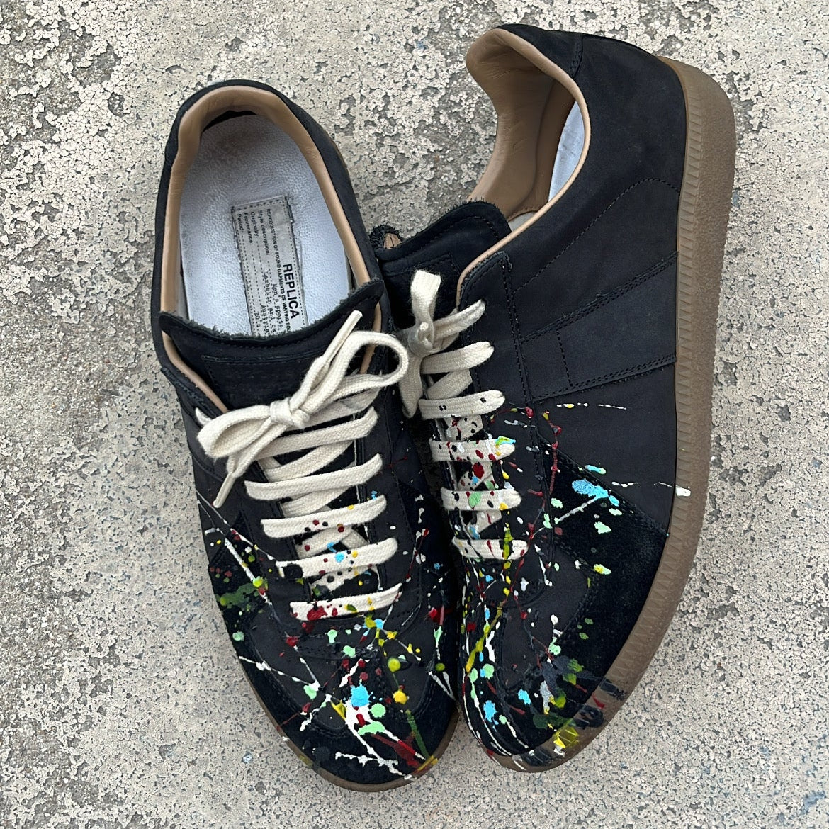 Maison Margiela GAT Paint Splatter Black - EU42.5 / US9 / UK8