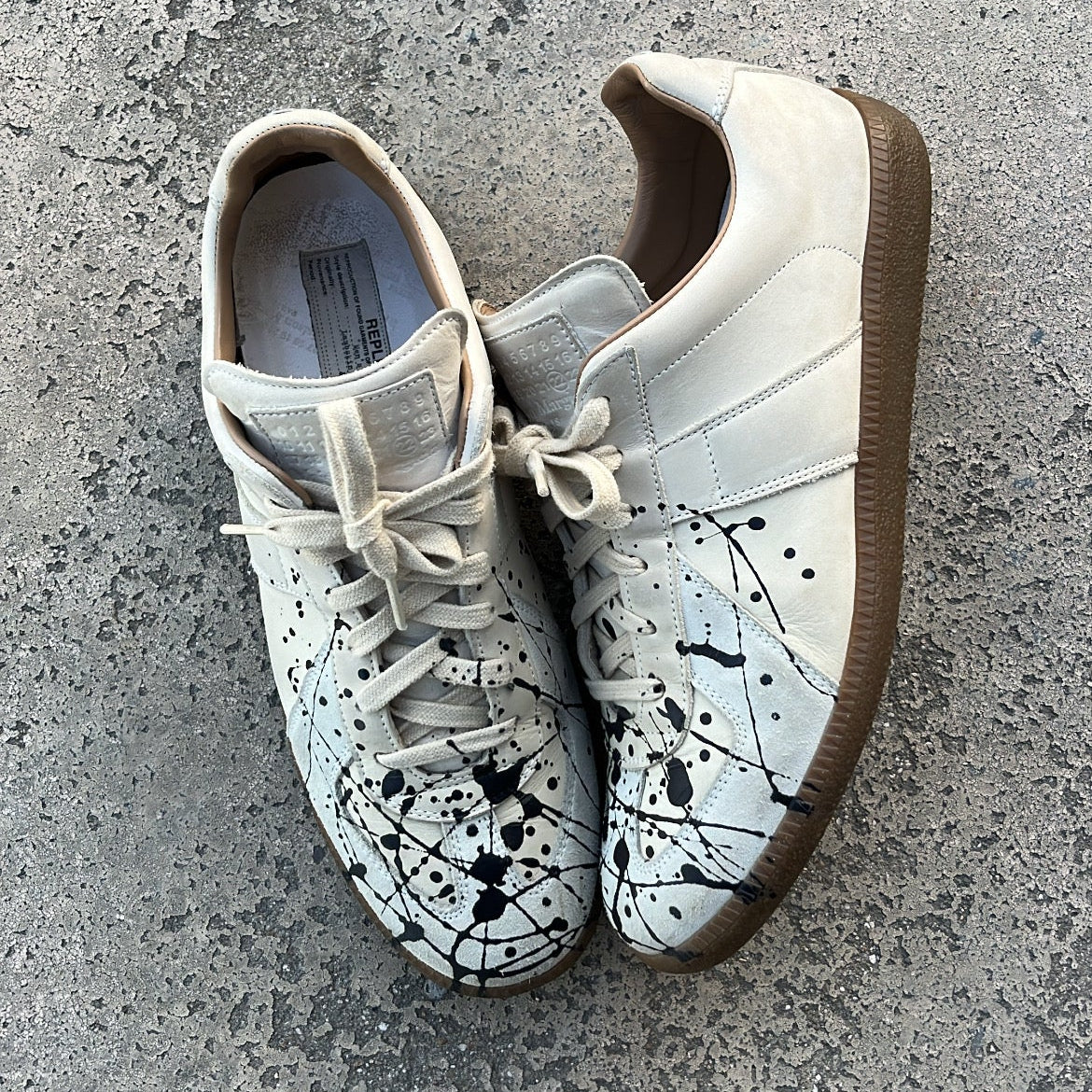 Maison Margiela GAT Paint Splatter Beige - EU42 / US8.5 / UK7.5